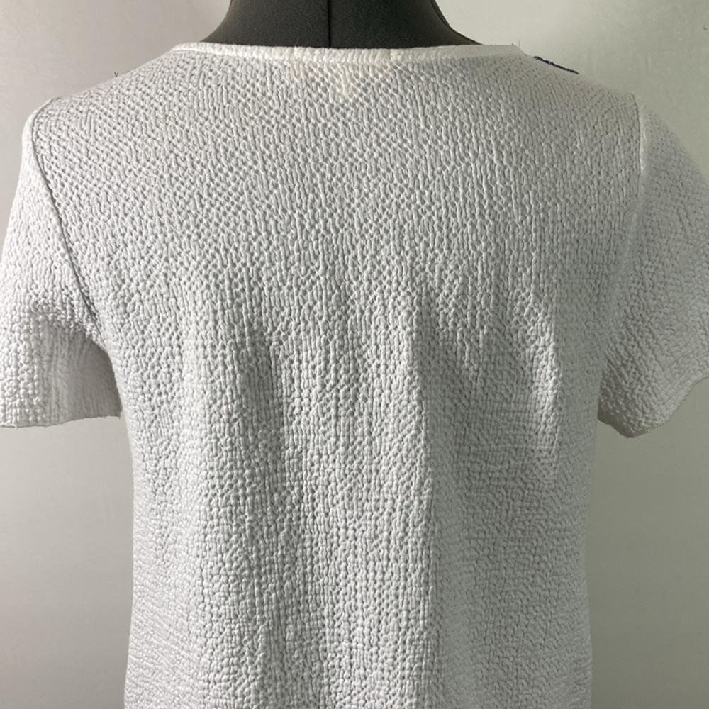 Hailey & Co Women Size S White w Embroidery  Gauze Popcorn 100 % Cotton - Picture 6 of 8
